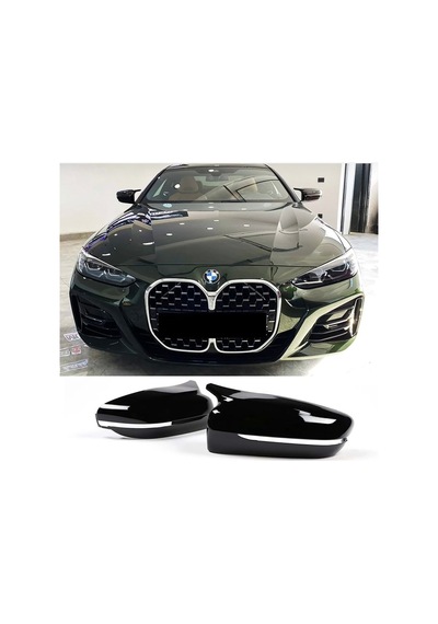Bmw 4 Serisi G22 2020+ Yarasa Ayna Kapağı Parlak Siyah Sportif Yan Ayna Kaplaması