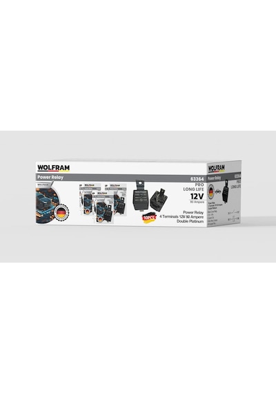 Wolfram 12 Volt 80 Amper Çift Platinli Güç Rölesi - 10 Adet