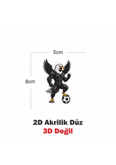 Araba Ayna Süsü, Araba Süsü, Çanta Aksesuarı - Kartal - Pleksi Malzeme, Uv Baskılı - 044 8x6 Cm