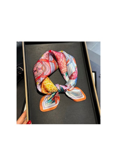 Lilly Voyage Magique Pure Silk Scarf - %100 İpek Fular/ Eşarp Mor Mor