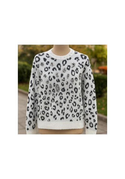Ayda Boncuk Detaylı Angora Bluz Ekru - 783832599 Ekru