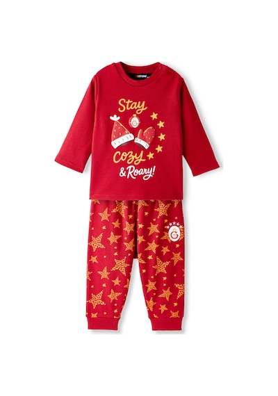 Gsstore Galatasaray Bebek Yeni Yıl Pijama Takımı B252298 Sarı - Kırmızı