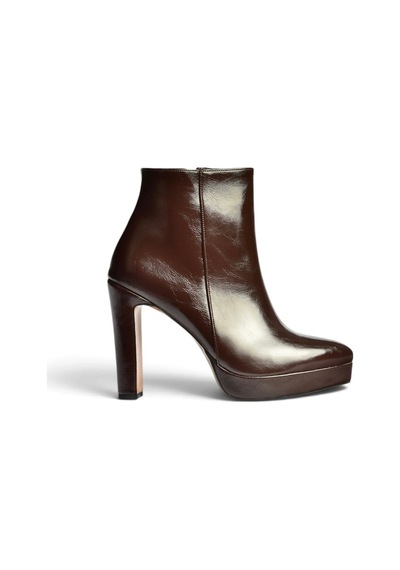 Fox Shoes V820660160 Kahverengi Rustik Kalın Platform Topuklu Kadın Bot