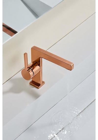 Sera Kısa Lavabo Bataryası Parlak Rose