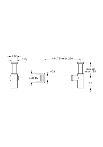VitrA Origin Classic Lavabo Sifonu Altın A4512325
