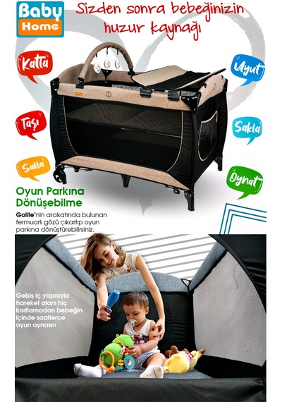 Baby Home 946 Travel Sistem Bebek Arabası + 560 Oyun Parkı Park Yatak