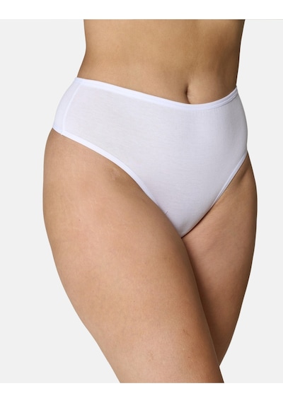 Alya Underwear Kadın Külot Yüksek Bel Tanga, Toparlayıcı - 2 Siyah, 1 Beyaz, 2 Ten S, M, L, Xl, 2xl - 5 Adet Beyaz P05