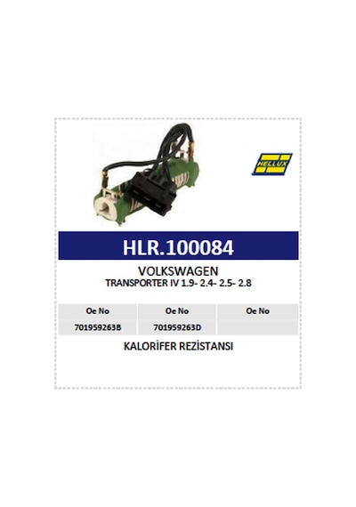 Kalorifer Rezistansı Vw Transporter Iv 1.9- 2.4- 2