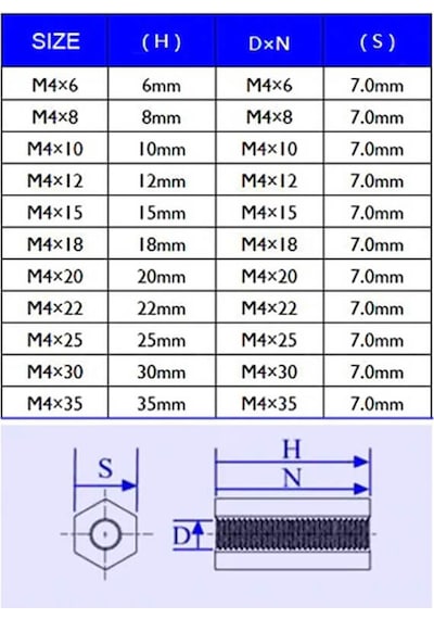Koodmax-M4 X 40Mm Plastik Aralayıcı Distans M4*40+7Mm - Dişi * Dişi
