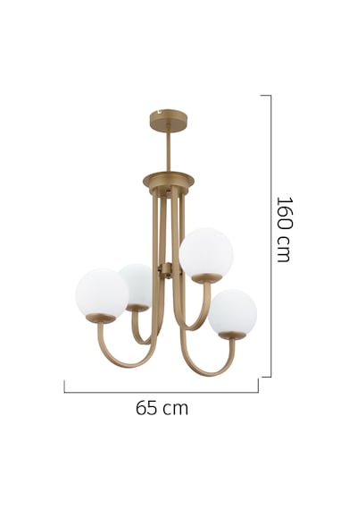 Joren 4'Lü Eskitme Beyaz Camlı Modern Mutfak Yatak Odası Salon Avize