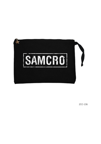 Zepplin Giyim Samcro Siyah Clutch Astarlı Cüzdan / El Çantası