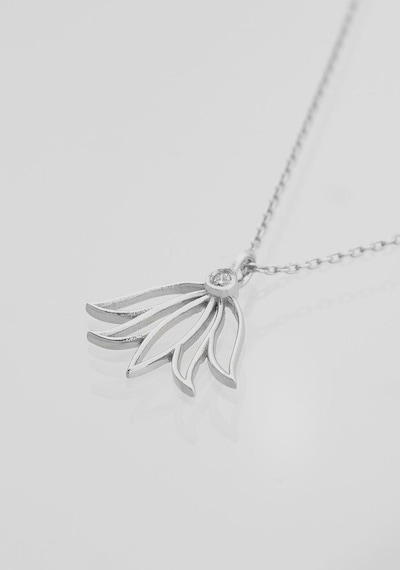 Pırlanta Lotus Çiçeği Kolye Beyaz 08286402