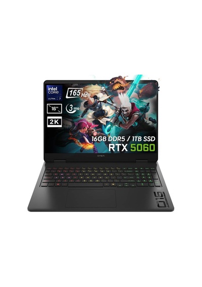 HP Omen 16-AM0018NT BQ1Z1EA-FR29 Ultra 7-255H 48 GB 2 TB RTX5060 16" W11P Dizüstü Bilgisayar
