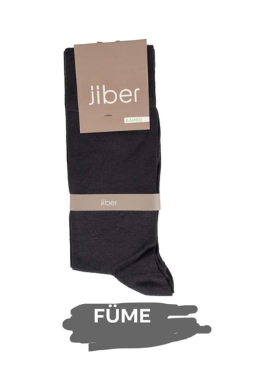 Jiber Erkek Likralı Bambu Uzun Soket Çorap Ç5500 - 12 Adet Füme