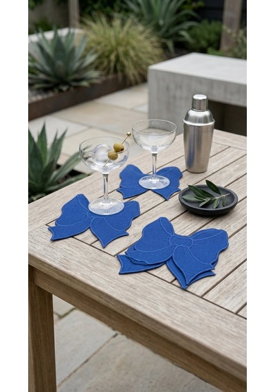 Rosea Azure Embroiderered Kokteyl Peçetesi
