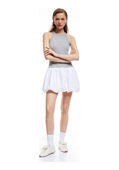 Koton Slim Fit İki Farklı Kumaş Kullanımlı Mini Halter Yaka Balon Elbise Gri Melanj 5sak80349ek Gri Melanj Koton Slim Fit İki Farklı Kumaş Kullanımlı Mini Halter Yaka Balon Elbise Gri Melanj 5sak80349ek Gri Melanj
