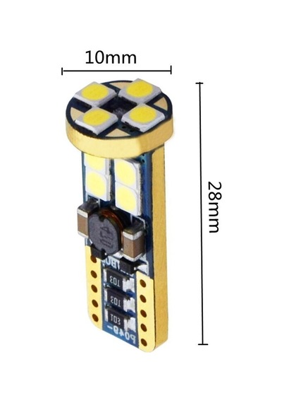 Çarşıhan T10 Led Dipsiz W5W Canbus 12 Led Park Plaka Tavan Ampulü