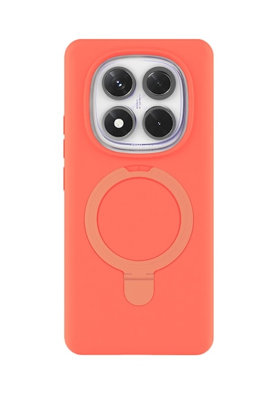 Redmi Note 14 Pro 4g Regal Magsafe Standlı Kapak - Turuncu Düz Renkli
