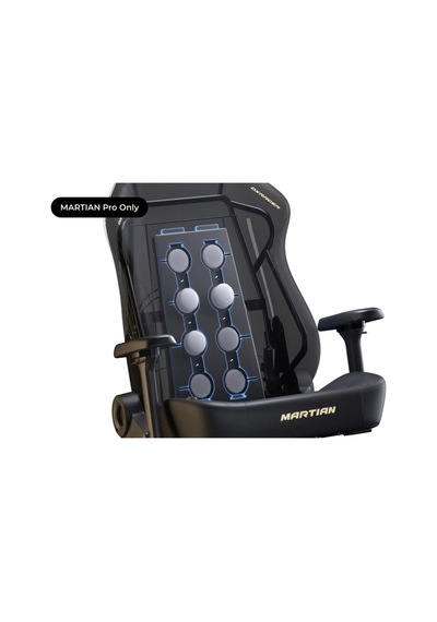 Dxracer Martıan Serisi Deri Oyun Koltuğu, 4d Kolçaklar, 4d Entegre Bel Desteği, 90 135 Sırt Yatma Desteğ Siyah