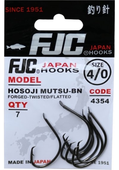 Fjc 4354 Hosojı Mutsu No:5 Black Nıkel 17 P. Olta İğnesi