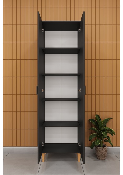 Modern 2 Kapaklı Çok Amaçlı Mutfak Banyo Dolabı %100 Mdf Erzak Kiler Dolabı Fd03 Antrasit Modern 2 Kapaklı Çok Amaçlı Mutfak Banyo Dolabı %100 Mdf Erzak Kiler Dolabı Fd03 Antrasit