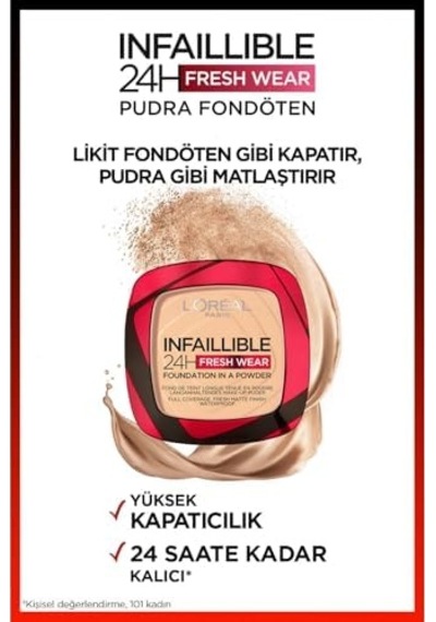 Infaillible 24h Fresh Wear Pudra Fondöten 40 Cashmere 0