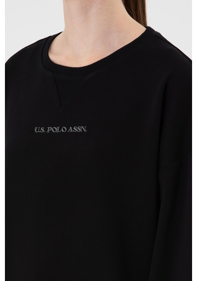 U.S. Polo Assn. Kadın Siyah Bisiklet Yaka Sweathırt 50313562-VR046