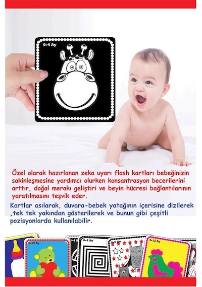 Bebeğimin İlk Zeka Kartları Eğitim Seti - Bebek Gelişim Oyuncağı