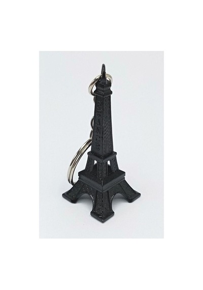 Paris Eyfel Kulesi 3D Metal Anahtarlık Siyah