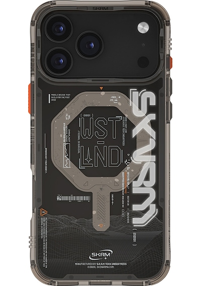 Apple Uyumlu iPhone 17 Pro Max Kılıf M-safe Yazı Desenli Airbag Tasarımlı Skinarma Sonix Kapak Siyah Siyah