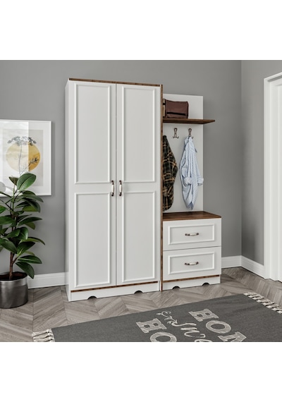 Kznhome Kartopu Modüler Country Portmanto - Tamamı 1. Kalite Mdf