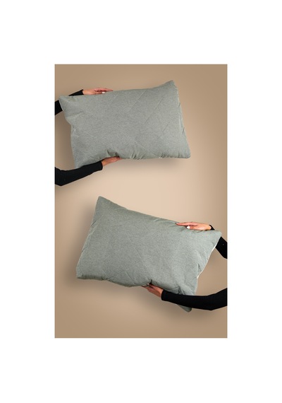 Kapitoneli Yastık Kılıfı 2 Adet 50x70 Cm Haki