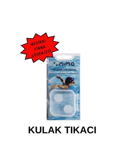 Nimo 2 Li Silikon Kulak Tıkacı Kulağı Basınçtan Koruma Aparatı Tıkaç Havuz Deniz Uçak
