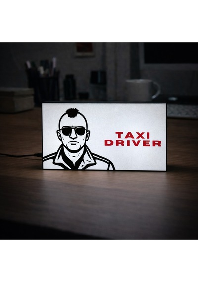 Masa Lambası - Taxi Driver Adaptörlü Dekoratif & Hediyelik Lamba Çok Renkli