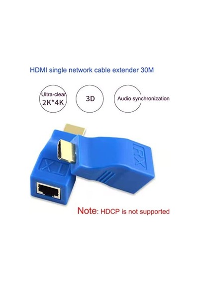 Hdmı - Rj45 Adaptör Ethernet Kablo Genişletici Dönüştürücü