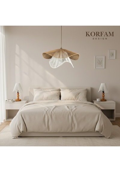 Breeze Modeli Avize & Abajur Set - Hasır El Yapımı Bohem Avize 2'li Ahşap Ayaklı Rustik Abajur Set Beyaz - Kahverengi Breeze Modeli Avize & Abajur Set - Hasır El Yapımı Bohem Avize 2'li Ahşap Ayaklı Rustik Abajur Set Beyaz - Kahverengi