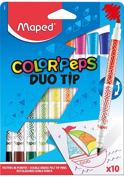 Maped Keçeli Boya Kalemi Peps Duo Tip 10 Renk 849010