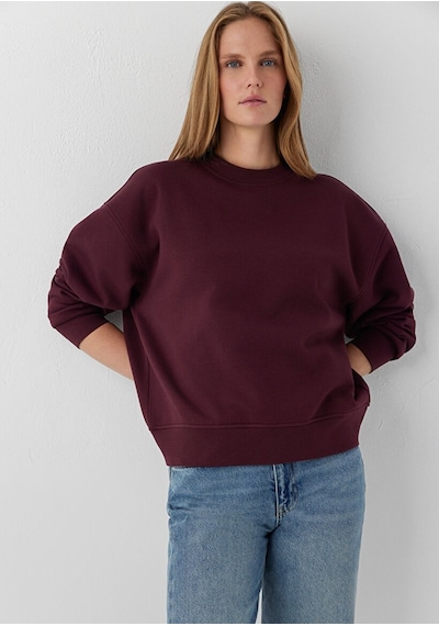 Mavi Yuvarlak Yaka Basıc Sweatshırt Koyu Bordo Bordo Kadın Sweatshirt M1s10576-70422