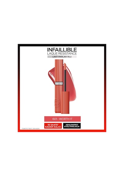 L'Oréal Paris Infaillible Matte Resistance Likit Parlak Ruj 601 Worth It