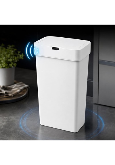 Tr 50 Litre Sensörlü Çöp Kovası, Otomatik Temassız Akıllı Çöp Kutusu, Dokunmatik Açma Özellikli, Sessiz Kapa
