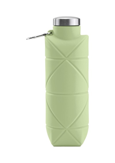 Katlanabilir Silikon Su Şişesi 700 Ml Çelik Kapak Ve Karabinalı Çok Renkli