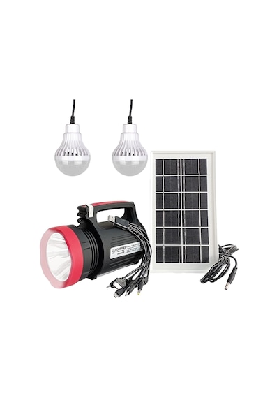 Powermaster Yajıa Yj-1902t Işıldak Güneş Enerji Panelli Kamp Lambası Aydınlatma Ampullu Telefon Şarj Aparatlı