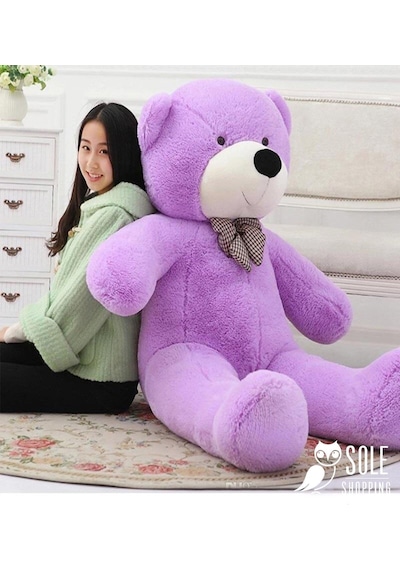 Sevgiliye Özel Hediye - 140 Cm Papyonlu Peluş Ayıcık... Beyaz