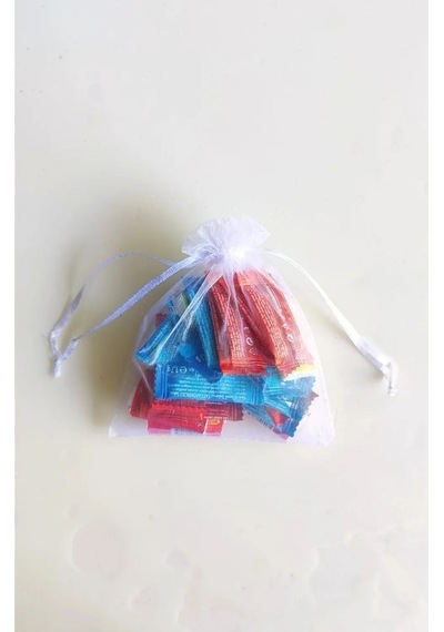 10 Adet Şeffaf Bez Kına Düğün Mevlüt Sünnet Hediye Kesesi Kese 16 Cm X 12 Cm Çanta