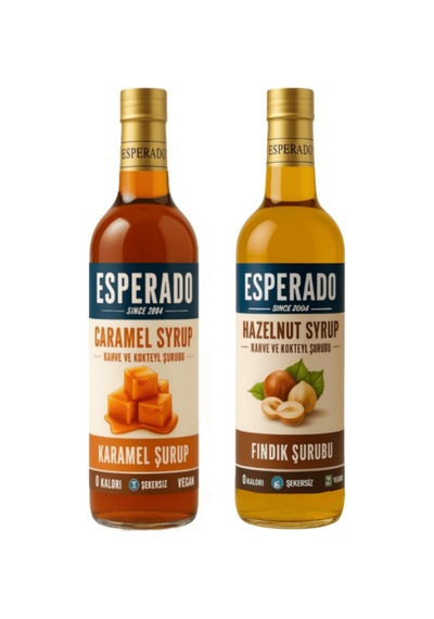 Şekersiz -sugar Free Karamel- Fındık Aromalı Kahve Şurubu 750 Ml 2 Adet - Barista Serisi Diğer