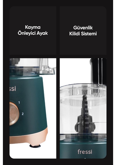 Fressi FR-PBL02 1200 W Power Blender Seti Mutfak Robotu