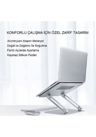 Yenilzd 10-17" Alüminyum Ayarlanabilir Apple Uyumlu MacBook Laptop Standı