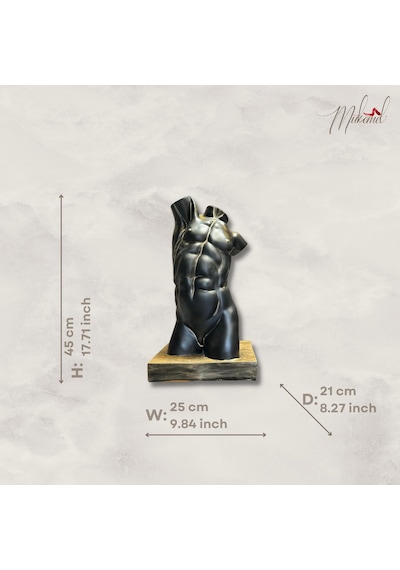 Erkek Anatomisi Büst, Yunan Sanatı, Kas Heykeli, Vücut Geliştirm