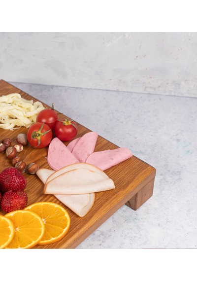 Tityos Küp Ayaklı 30x30 Cm Ahşap Kare Pasta Sunum Servis Tabağı