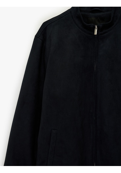 Koton Uzun Kollu Dik Yaka Cepli Fermuarlı Slim Fit Suni Süet Bomber Ceket Lacivert 6sam20026hw Koton Uzun Kollu Dik Yaka Cepli Fermuarlı Slim Fit Suni Süet Bomber Ceket Lacivert 6sam20026hw